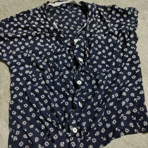 Liz Claiborne button up anchor shirt